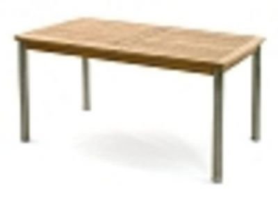 Zahradní stůl 150x90 teak a nerez podnožím INOX 8152