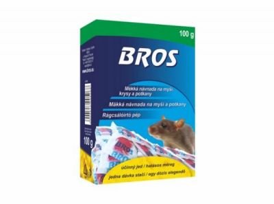 BROS-měkká návnada na myši,krysy a potk.100g/kr =
