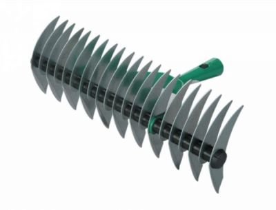 Oboustranné provzdušňovací hrábě 21zubů 38cm zelené