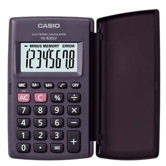 Kalkulačka Casio, HL 820LV BK, černá, kapesní, osmimístná