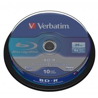 Verbatim BD-R, Single Layer 25GB, cake box, 43742, 6x, 10-pack, pro archivaci dat