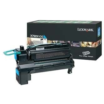 Lexmark originální toner X792X1CG, cyan, 20000str., return, Lexmark X792 serie