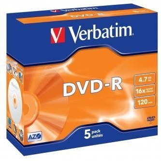 VERBATIM DVD-R (5 ks)Jewel/16x/4.7GB