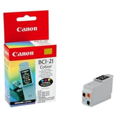 Canon originální ink BCI21C, color, 120str., 0955A351, blistr, Canon BJ-C4000, 2000, 4100, 4400, 4650, 5500