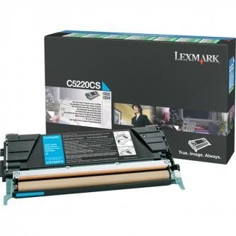 Lexmark originální toner C5220CS, cyan, 3000str., return, Lexmark C522n, C524