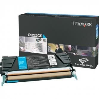 Lexmark originální toner C5222CS, cyan, 3000str., Lexmark C52x, C53x