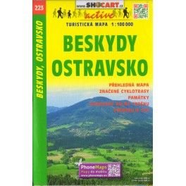 SHOCart 223 Beskydy, Ostravsko 1:100 000 turistická mapa