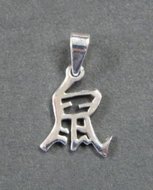 Krysa - čínské znamení - stříbrný přívěsek