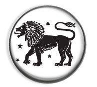 Lev - znamení zvěrokruhu - button v bílém provedení
