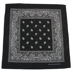Šátek BANDANA  55x55 cm ČERNÁ/BÍLÁ