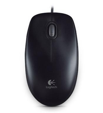 Kancelářská myš Logitech Optical USB Mouse B100, black