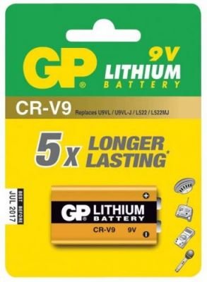 Baterie lithiová, CR-V9, 9V, GP, blistr, 1-pack