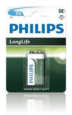 Baterie 9V Philips LongLife 6F22 L1B/10