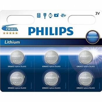 Philips baterie CR2032 - 6ks