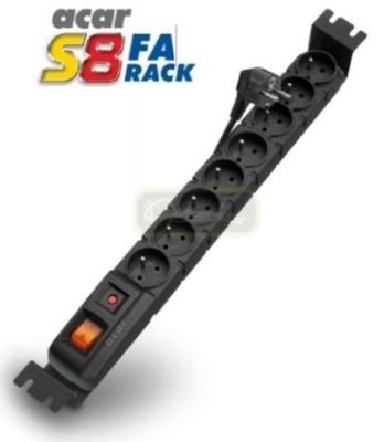 Napájecí panel ACAR S8 PDU 8x230V 3m přepěťová ochrana 19