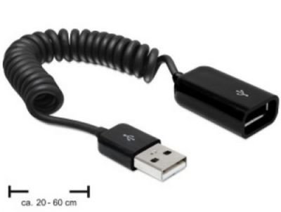 Delock kabel USB 2.0, prodlužovací, samec/samice, kroucený kabel