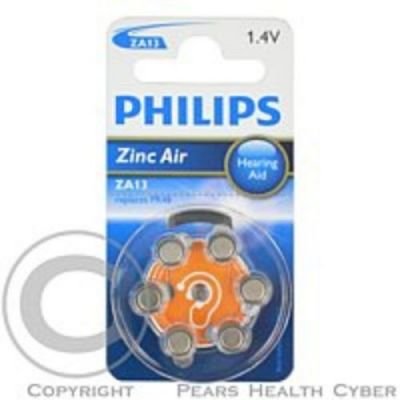 PHILIPS Baterie do naslouchadel 6ks ZA13B6A