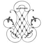 Ozdobný ornament pro kované ploty, brány a mříže 13.012 pr.16x8 mm, 710 x 640 mm