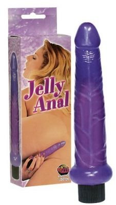 Fialový gelový anální vibrátor - Jelly Anal Purple 7 programů