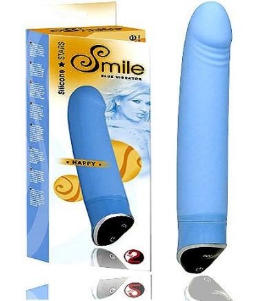 Sweet Smile Happy - vibrátor modrý (22 cm)