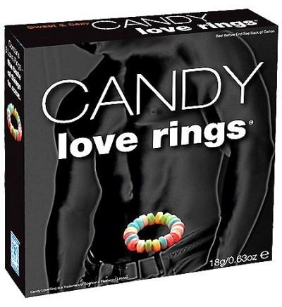 3 žertovné jedlé kroužky Candy Love Rings