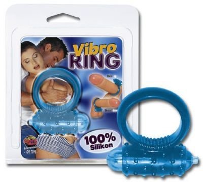 Erekční kroužek - Vibro Ring Blue Silikon