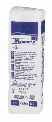 Matocomp 5 x 5cm 100ks komprese z gázy