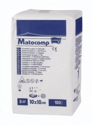 Matocomp 10 x 10cm 100ks komprese z gázy
