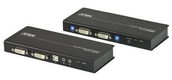 Aten CE-604 Extender PC-konzole DVI až 60m ,USB, až 1920x1200 bodů / surge, RS-232