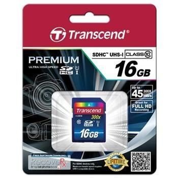 Transcend SDHC UHS-I 300x karta 16GB Class 10