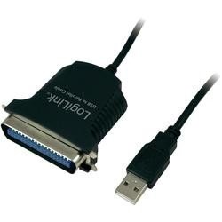 Adaptér LogiLink USB 2.0 USB/paralelní, černý, 1,8 m