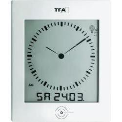 Nástěnné DCF hodiny s LCD a teploměrem/ vlhkoměrem TFA
