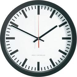 Nádražní nástěnné DCF hodiny, 40 cm, černá