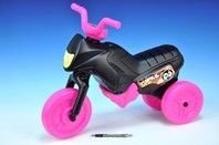 Odrážedlo Enduro Yupee černé/růžová kola malé plast výška sedadla 26cm nosnost do 25kg od 12 měsíců