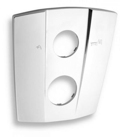 NOVASERVIS kryt podomítkového boxu s přepínačem TRAPEZ chrom KRYT0050RF,0