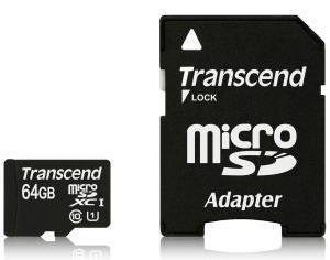 Transcend Micro SDXC UHS-I karta 64GB Class 10 + adaptér