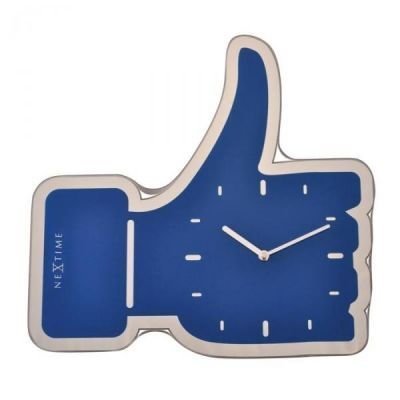 Designové nástěnné hodiny 3072bl Nextime Facebook Like 42cm