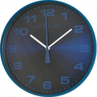 Designové nástěnné hodiny 3053bl Nextime Dash Blue 35cm