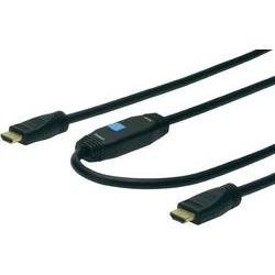 Kabel HDMI se zesilovačem, 15 m, Digitus