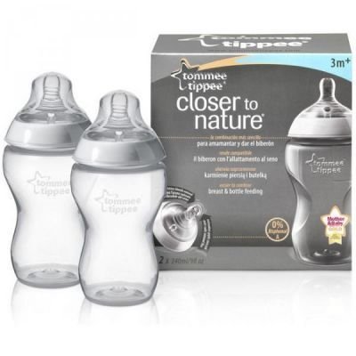 Kojenecká láhev Tommee Tippee C2N, 2ks 340ml, 3+m