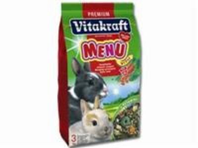 Vitakraft Menu Vital Rabbit 5 kg + Vitakraft krekry Trio-Mix 3 ks - 25 % sleva - Vital Rabbit 5 kg + Trio mix krekry 3 ks (popcorn, zelenina, hrozny)