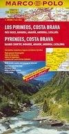 Pyreneje,Costa Brava mapa MP