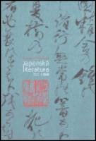 Švarcová Zdenka Japonská literatura 712-1868