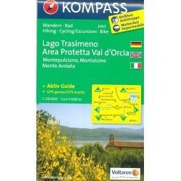 Kompass 2463 Lago Trasimeno, Val d'Orcia, Montepulciano 1:50 000 turistická mapa