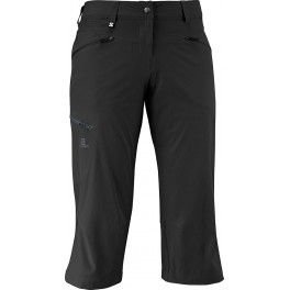 Salomon Wayfarer Capri W black 363402 dámské lehké softshellové tříčtvrteční kalhoty 36