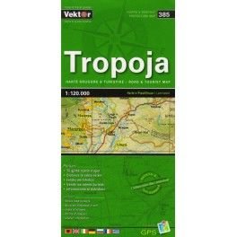 Vektor 385 Albánie Tropoja 1:120 000 automapa
