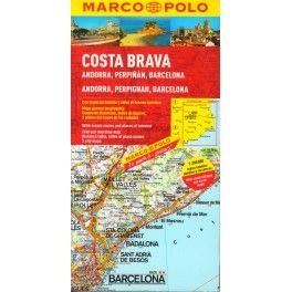 Marco Polo Costa Brava, Andorra, Perpigan, Barcelona 1:800 000 automapa