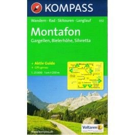 Kompass 032 Montafon, Gargellen, Bielerhöhe, Silvretta 1:25 000 turistická mapa