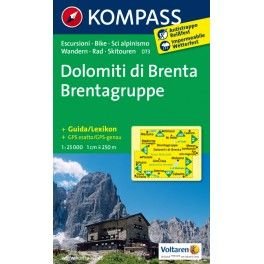 Kompass 073 Dolomiti di Brenta 1:25 000 turistická mapa