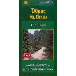 ORAMA 36 Mt. Othris 1:50 000 turistická mapa